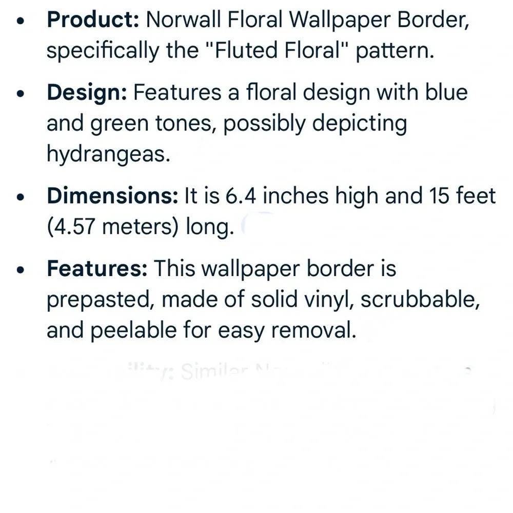Norwall Floral Wallpaper Border 